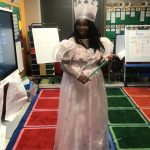 teacher dressed up for storybook character day 2019