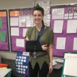Teacher dressed as peter pan for Storybook Character Day 2019