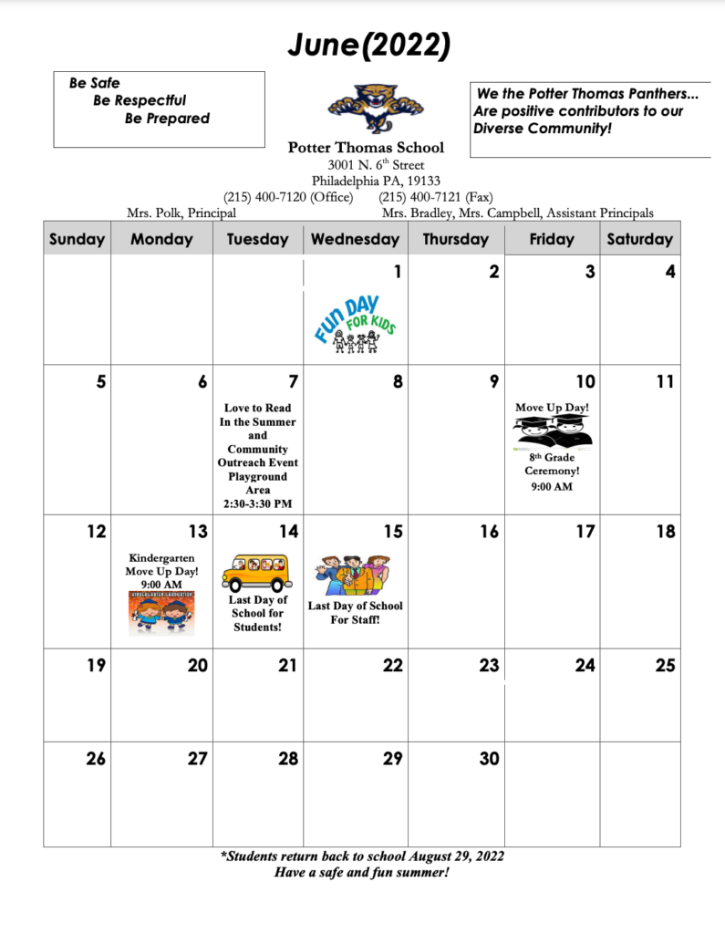 PotterThomas School The School District of Philadelphia