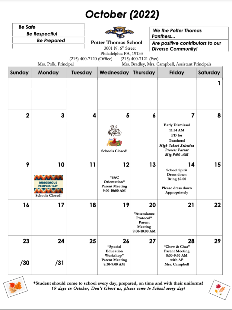 PotterThomas School The School District of Philadelphia