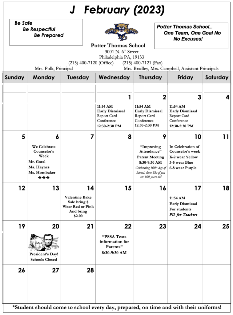 PotterThomas School The School District of Philadelphia