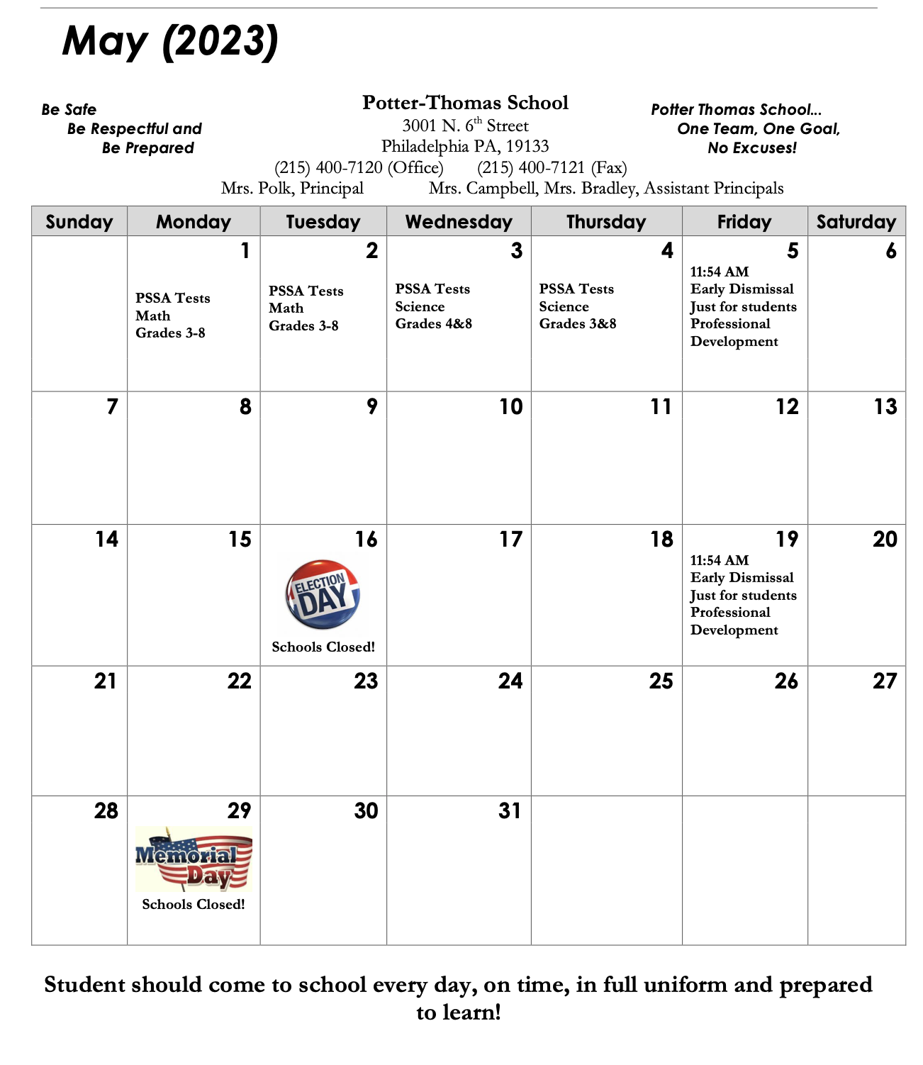 PotterThomas School The School District of Philadelphia